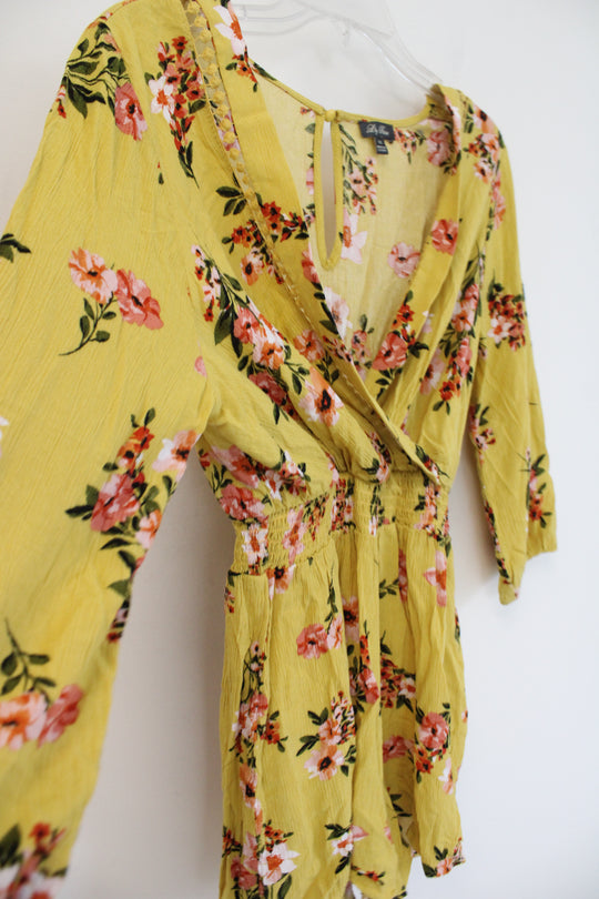 Lily Rose Yellow Gold Floral Romper | XS