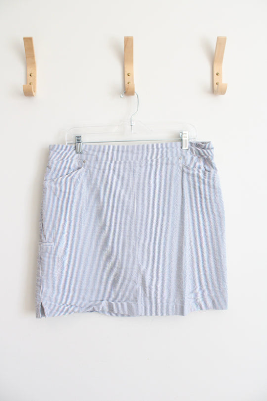 Renuar Blue & White Striped Skort | 14