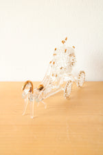 Vintage Hand Blown Spun Glass Cinderella Pumpkin Carriage