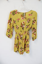 Lily Rose Yellow Gold Floral Romper | XS