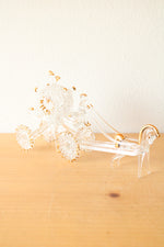 Vintage Hand Blown Spun Glass Cinderella Pumpkin Carriage