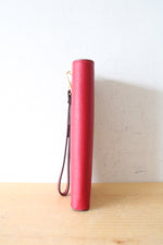 Michael Kors Dark Red Leather Double Zip Wristlet