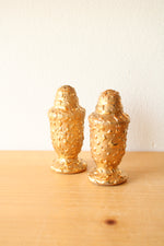 Weeping Gold Salt & Pepper Shakers