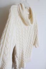 Coldwater Creek Cream Cable Knit Cowl Neck Sweater | L (14/16)