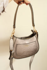 Pourchet Paris Bronze Metallic Messenger Bag
