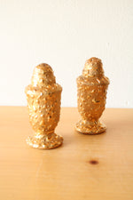 Weeping Gold Salt & Pepper Shakers