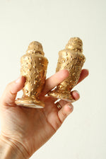 Weeping Gold Salt & Pepper Shakers