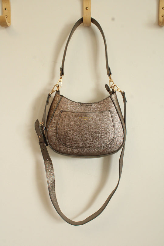 Pourchet Paris Bronze Metallic Messenger Bag