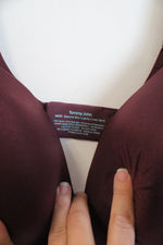 NEW Tommy John Second Skin Lightly Lined Wine Red Demi Bra | 38DD