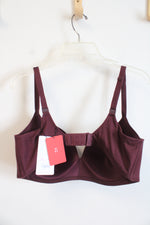 NEW Tommy John Second Skin Lightly Lined Wine Red Demi Bra | 38DD