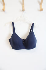 NEW Tommy John Cool Cotton Lightly Lined Navy Wireless Bra | 38DD
