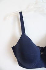NEW Tommy John Cool Cotton Lightly Lined Navy Wireless Bra | 38DD