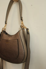 Pourchet Paris Bronze Metallic Messenger Bag