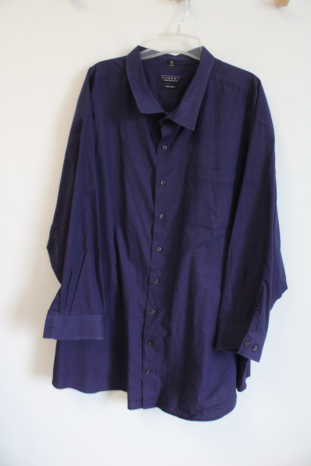 Synergy Performance Non-Iron Purple Button Down Shirt | 22 34/35