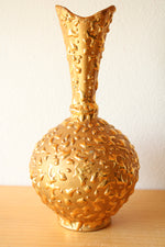 Hand Decorated 22K Weeping Gold Vase