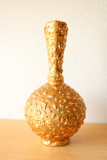 Hand Decorated 22K Weeping Gold Vase