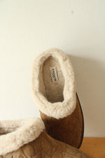 Coach Cecelia Signature Shearling Platform Clogs | Size 8