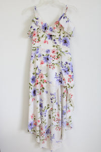 IZ Byer White Purple Floral Dress | 3