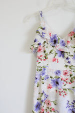 IZ Byer White Purple Floral Dress | 3