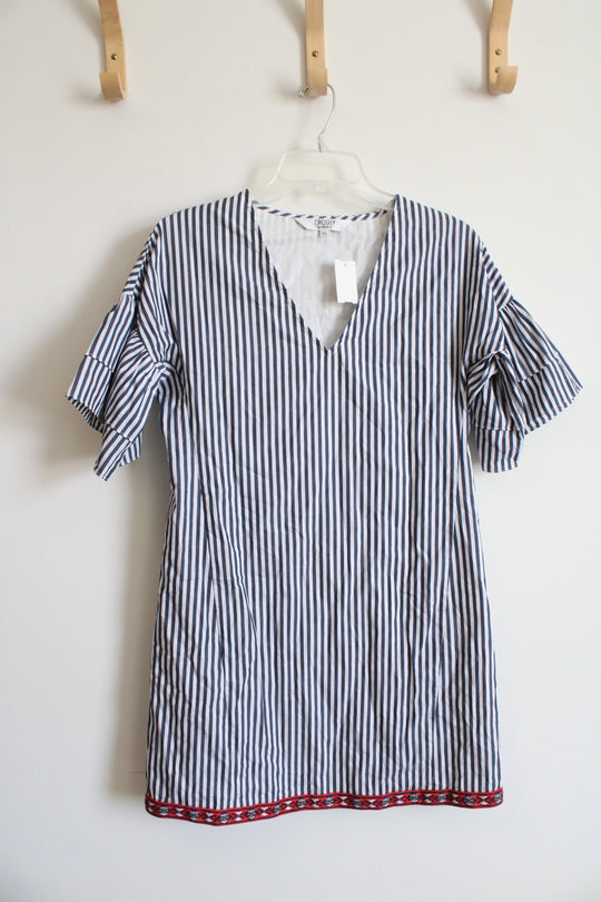 NEW Crosby By Mollie Burch Blue & White Striped Carson Dress | XS