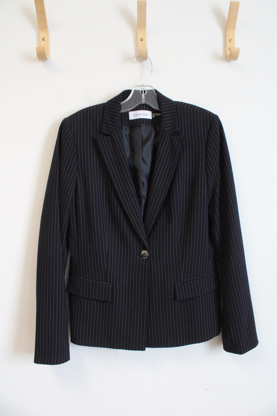 Calvin Klein Black Pin Stripe Blazer | 6