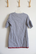 NEW Crosby By Mollie Burch Blue & White Striped Carson Dress | XS