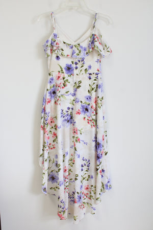 IZ Byer White Purple Floral Dress | 3