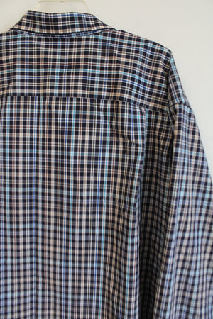 NEW Oak Hill Navy Plaid Button Down Shirt | 3XL