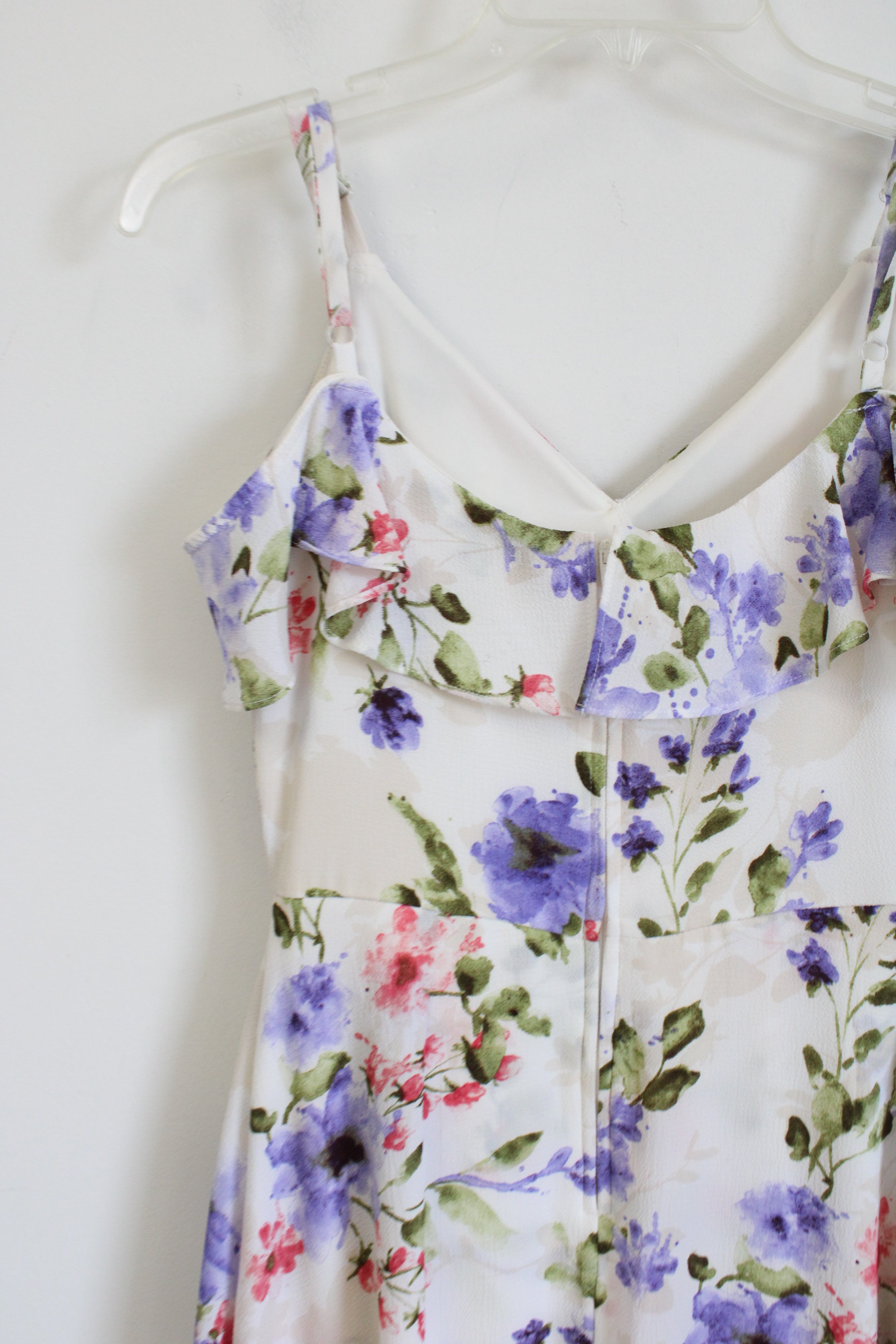 IZ Byer White Purple Floral Dress | 3