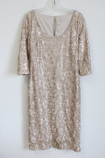 Eva Mendes Gold Lace Dress | 10