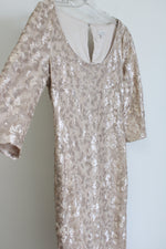 Eva Mendes Gold Lace Dress | 10