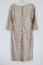 Eva Mendes Gold Lace Dress | 10
