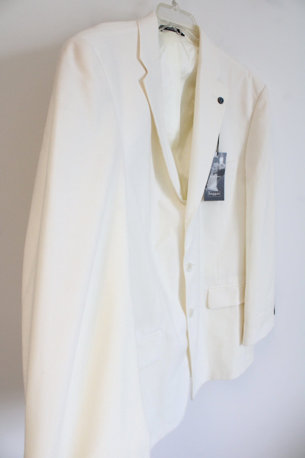 NEW Haggar Black Label Cream Wool Blend Blazer | 46R