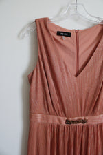 Nine West Orange Metallic Maxi Dress | 10