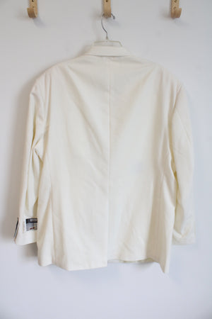 NEW Haggar Black Label Cream Wool Blend Blazer | 46R