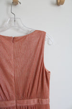 Nine West Orange Metallic Maxi Dress | 10