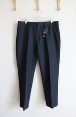 NEW Dockers Tailored Straight Fit Flat Front Navy Trouser Pants | 36X29