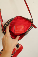 Coach Poppy Floral Scarf Print Crossbody Flight Bag & Wallet