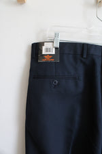 NEW Dockers Tailored Straight Fit Flat Front Navy Trouser Pants | 36X29