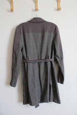 Simply Vera Wang Gray Houndstooth Belted Jacket | M