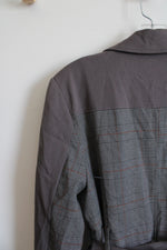 Simply Vera Wang Gray Houndstooth Belted Jacket | M