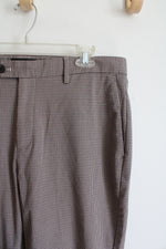 NEW Banana Republic Slim Tapered Brown Houndstooth Chino Pants | 36X30