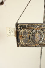 NEW Mary Frances On The Money Beaded Crossbody Purse
