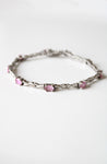 Sterling Silver Pink Sapphire Bracelet