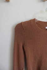 Aerie Brown Open Back Cropped Sweater | XS