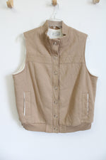 Studio Works Sport Fleece Lined Brown Vest | L