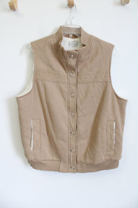 Studio Works Sport Fleece Lined Brown Vest | L