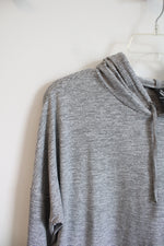 NEW Skechers Relaxed Fit Gray & White Striped Hoodie | M