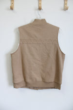Studio Works Sport Fleece Lined Brown Vest | L