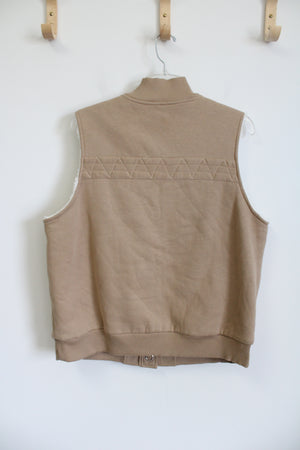 Studio Works Sport Fleece Lined Brown Vest | L